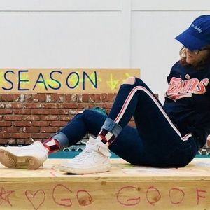 Zara Jeggings w Outseam Stripe